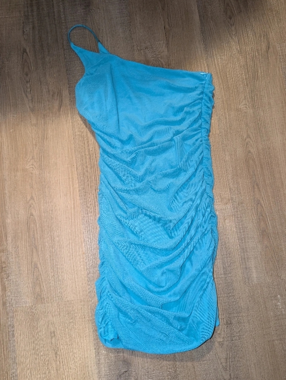 Princess Polly Blue One-Shoulder Ruched Bodycon Dress